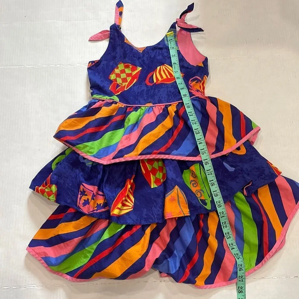**Host‎ Pick** Rococo Girls Sun Dress Tiered Colorful Sz 6